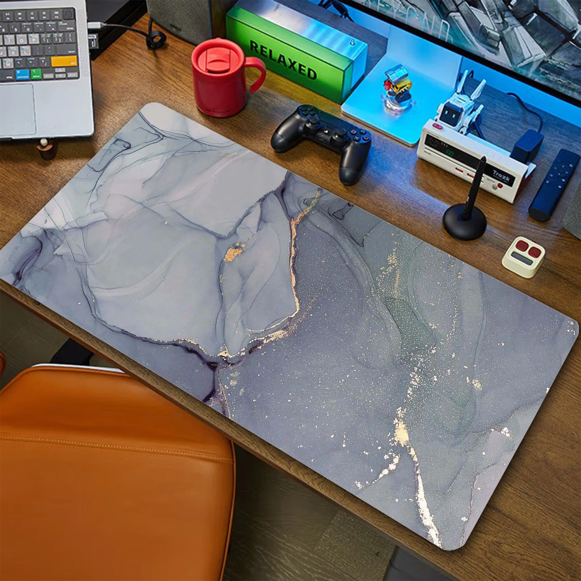 

Marble Mousepad Gamer HD Print Mouse Pad Gaming Desk Mat Locking Edge Alfombrillas de ratón Mouse Mat Keyboard Pads 100x50cm