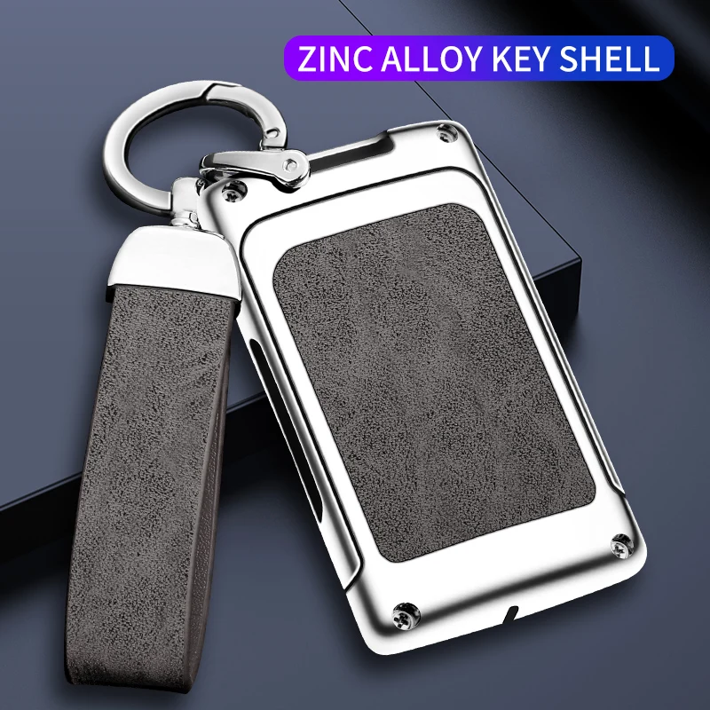 Zinc Alloy Leather Car Key Case Cover For Chevrolet C7 Corvette Captiva 2014 Spark Onix Volt Aveo Sonic Keychain Accrssories