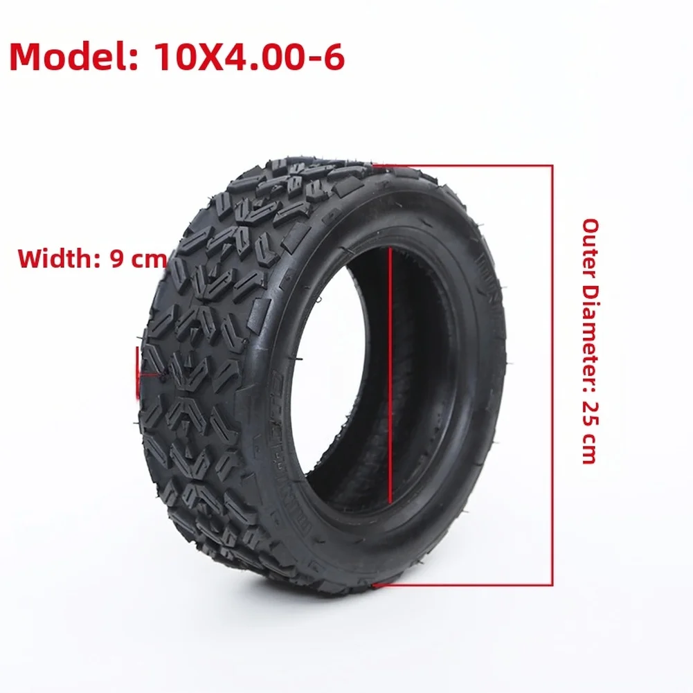 

For Electric Scooter Tire 10x4 00 6 Tubeless Off Road Use with For Anti Slip Tread and Wear Resistant Rubber Material