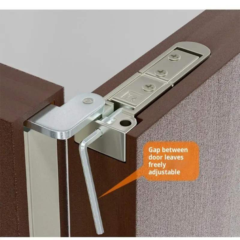 2 قطعة مفصلات مخفية للأبواب ثلاثية الأبعاد قابل للتعديل قطب غير مرئية العالم المفصلي سبائك الزنك الباب المفصلي الأثاث الأجهزة #2