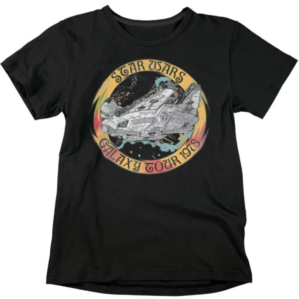 Star Wars Camisetas masculinas e femininas com estampa periférica 2025 American Summer Sports solto e confortável em torno do pescoço mangas curtas