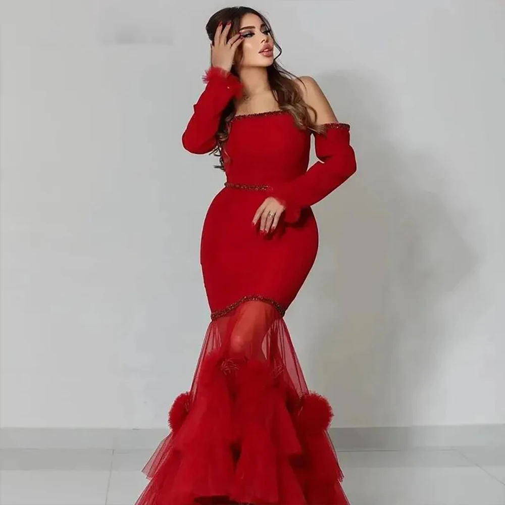 Rot Liebsten Meerjungfrau Abendkleid Neue Mode Weibliche Formale Bankett Party Prom Kleider robes de soirée