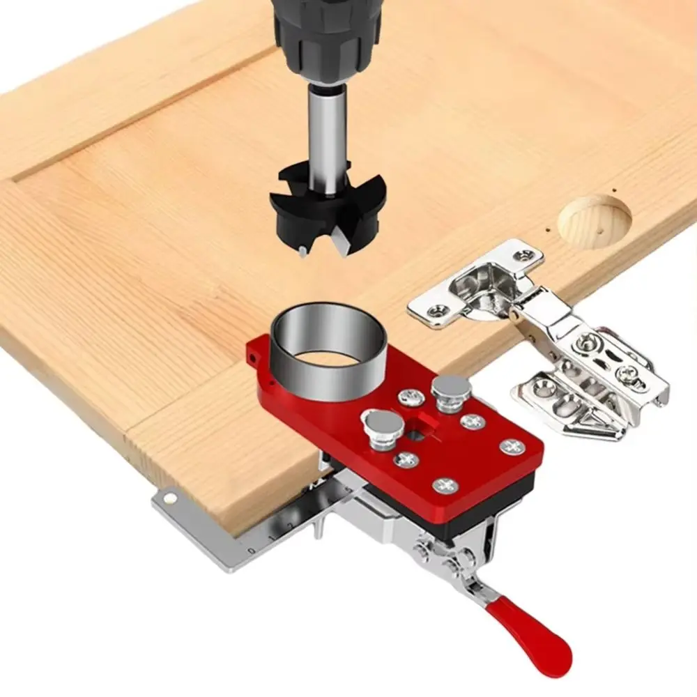 

Accurate Positioning Tool Hinge Hole Opener Practical Design Fixture Ruler Concealed Hinge Drilling Locator Ergonomic Design