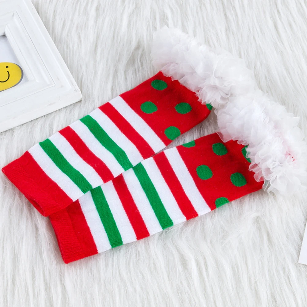 

Colored Kids Long Cotton Sock Cover Christmas Leg Socks Winter Costumes Cartoon Design Xmas Socks Breathable Durable
