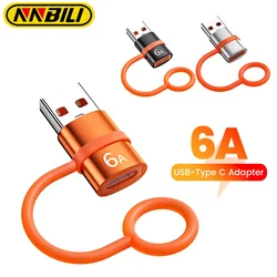NNBILI USB3.0 Adapter USB Male to Type C Female OTG 6A Fast Charging 10Gbps Data Transfer With Lanyard For Phones Accessories