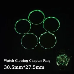 30.5 Watch Metal Green Light Chapter Ring Fits SKX007 SKX009 or the Same Size Watch Ring