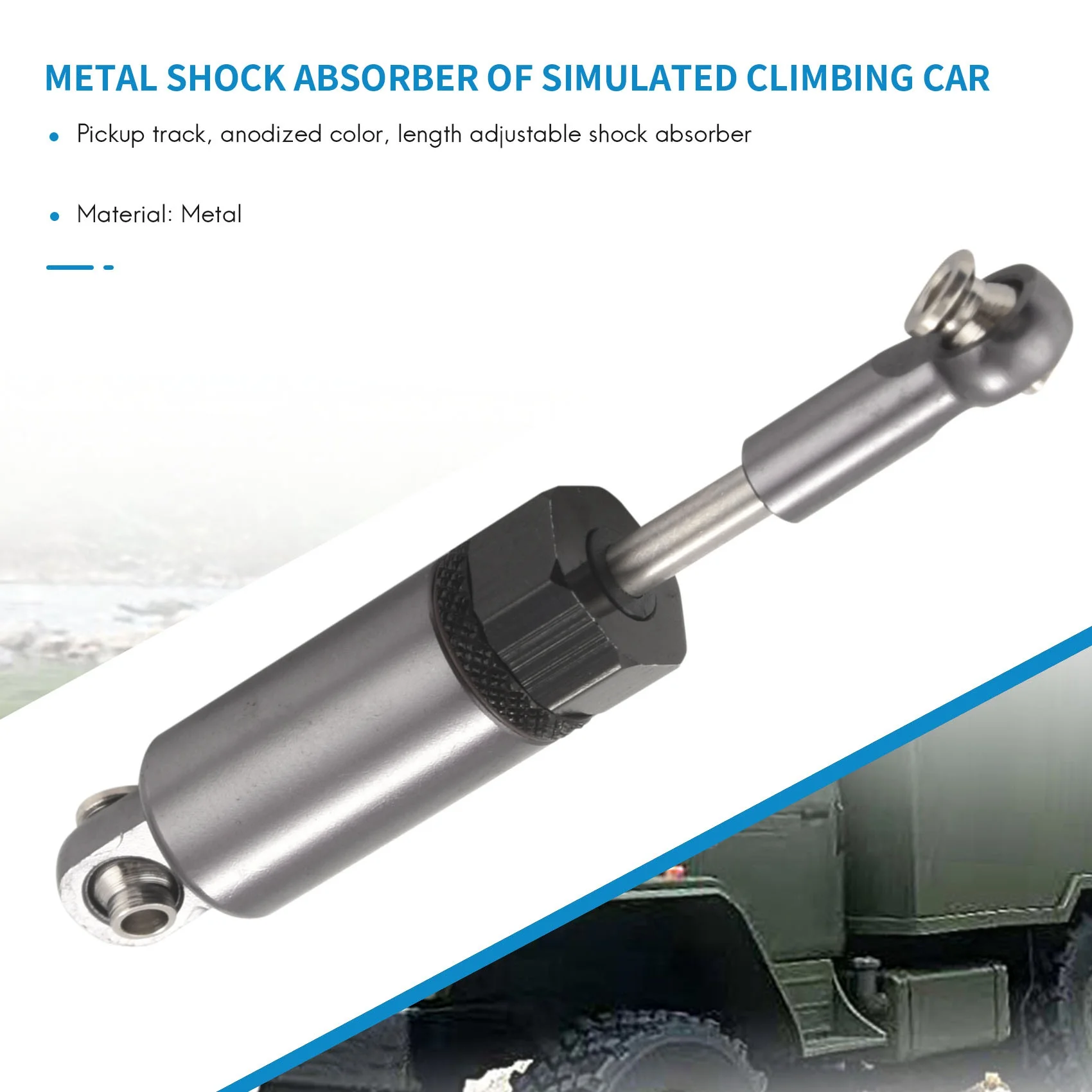 

4Pcs Alloy Shock Absorber For WPL 1:16 Henglong C-14 C-24 Pickup Crawler Half Truck RC Car Spare Parts Upgrade Modified Parts