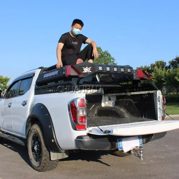 Pick Up Truck 4X4 accessories  Universal Heavy Duty Sports Roll Bar With Roof Rack for 2019 hilux vigo revo recco