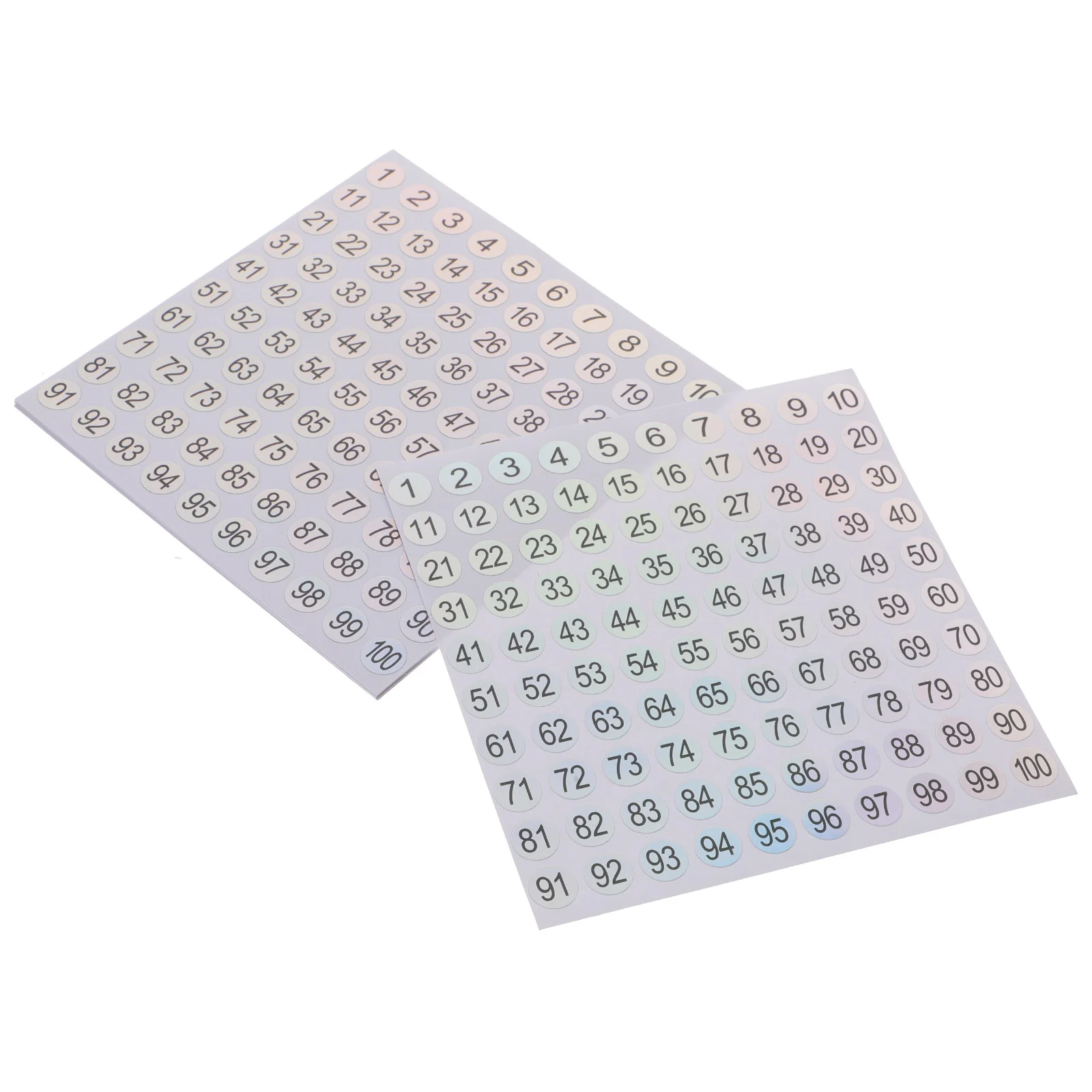 

10 Sheets Round Number Stickers Identification Labels Sign Numbered for Organizing Adhesive Office Laser Numbers