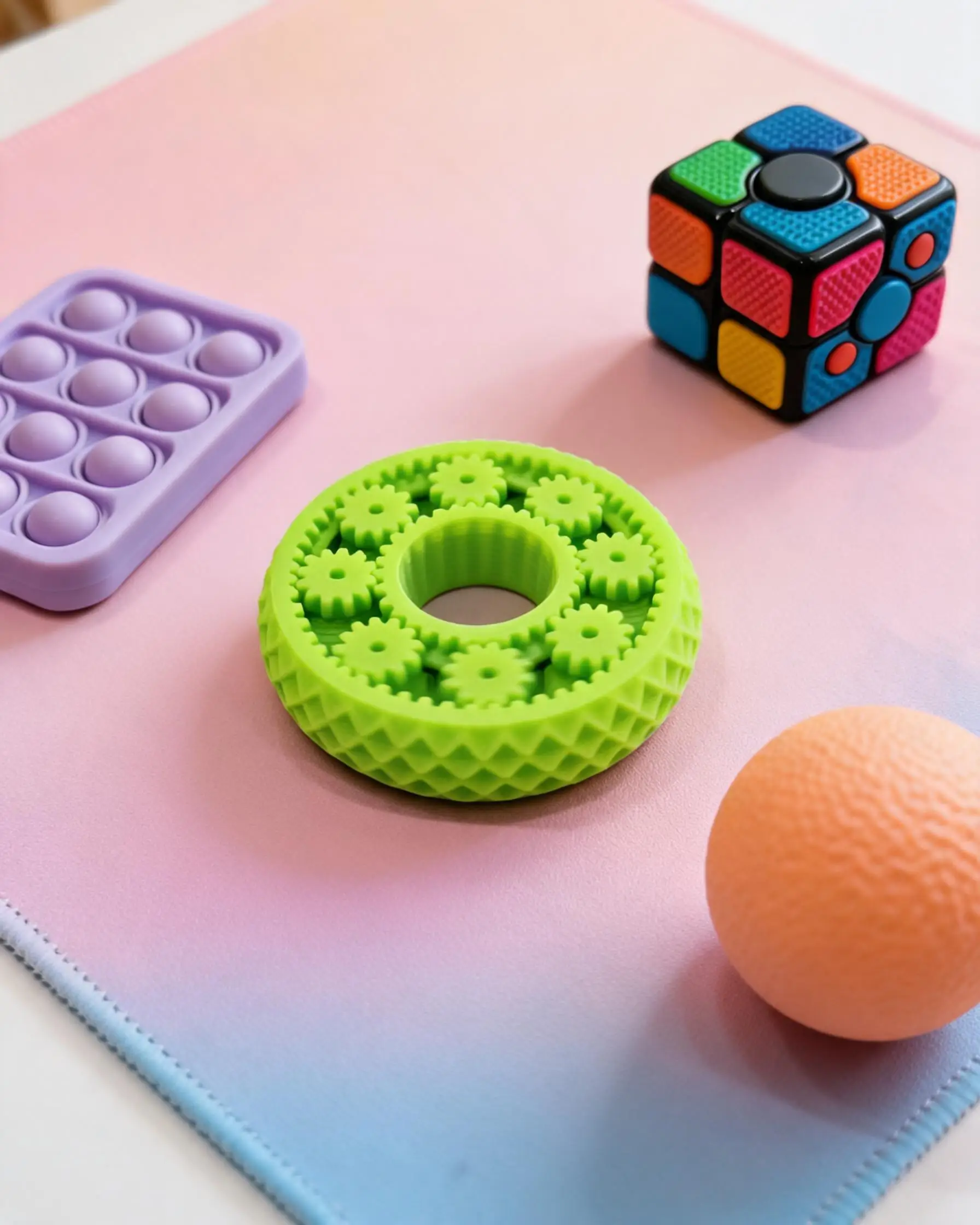 14+ Adult Planetary Gear Hand Ornament, 3D Printed Rotatable Gear Ring Desk Decor, Office Stress Relief Hand Play Decorative Pie