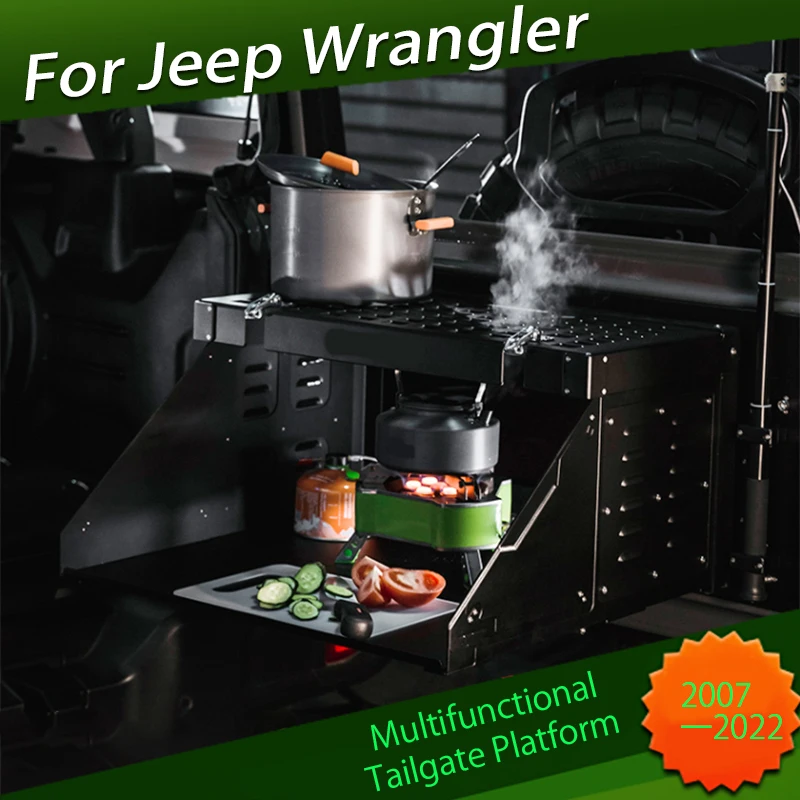 

Multifunctional Tailgate Platform Fit for Jeep JK JL Wrangler 2007 2008 2009 2010 2011 2012 - 2022 Modified Tailgate Bracket