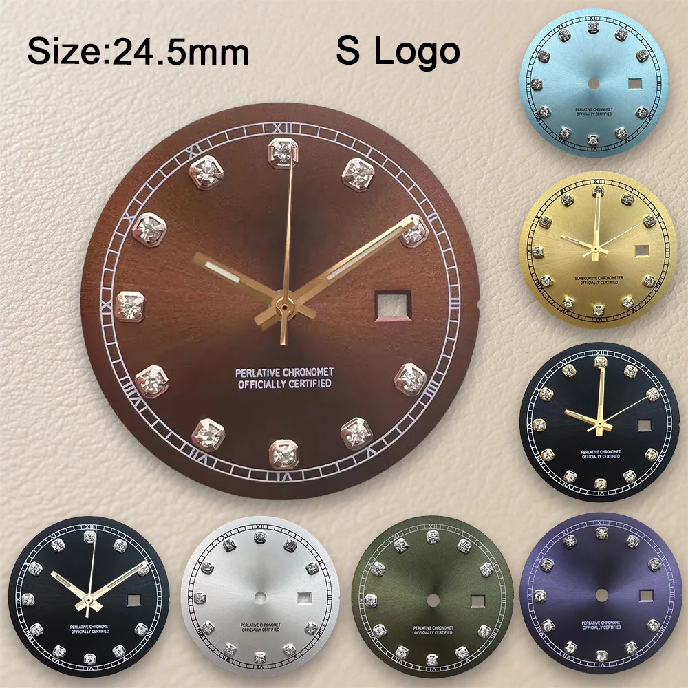 Cadran diamant avec Logo S 24.5mm, adapté au mouvement japonais NH05, outil de réparation d'accessoires de montre Sunray