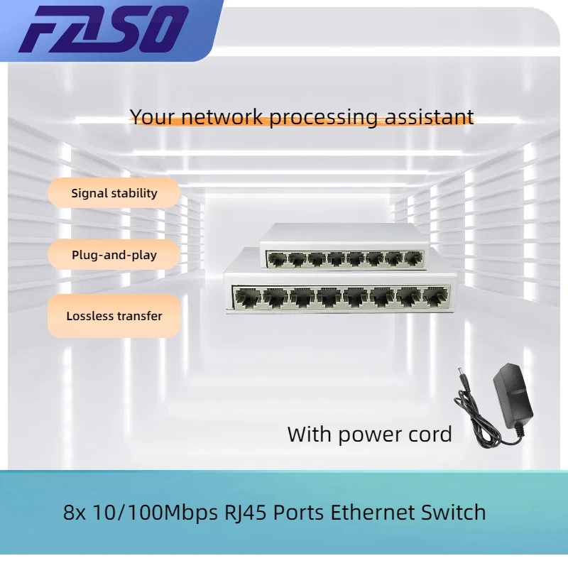 

Сетевой коммутатор Ethernet 10/100 Мбит/с, 8 портов, пластиковый корпус, поддержка полного дуплекса/полудуплекса RJ45 MDI/MDIX, подходит для офисов и домов
