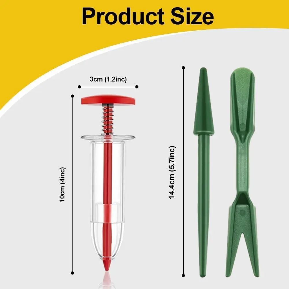 6 PCS Mini Seed Spreader, Sowing Seed Dispenser with 5 Speeds, Sowing Helper, Small Seed Planter Tool, Manual Seedlings Dibber a