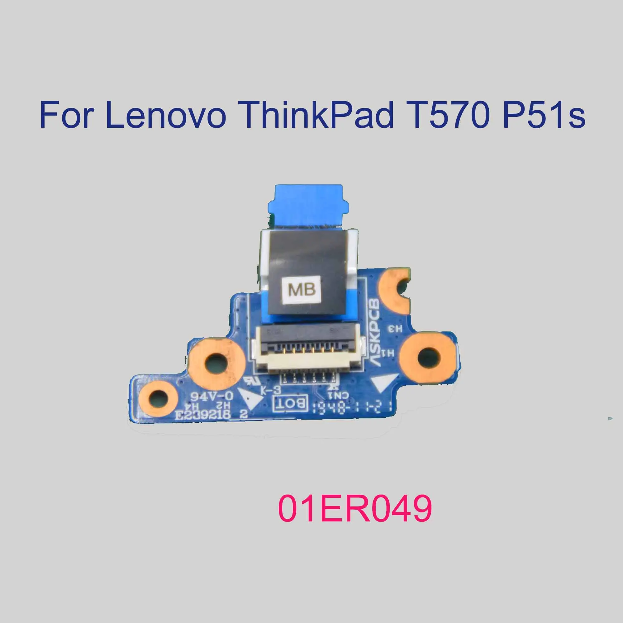 

New Laptops Power Button Board With Cable For Lenovo ThinkPad T570 P51s 01ER049