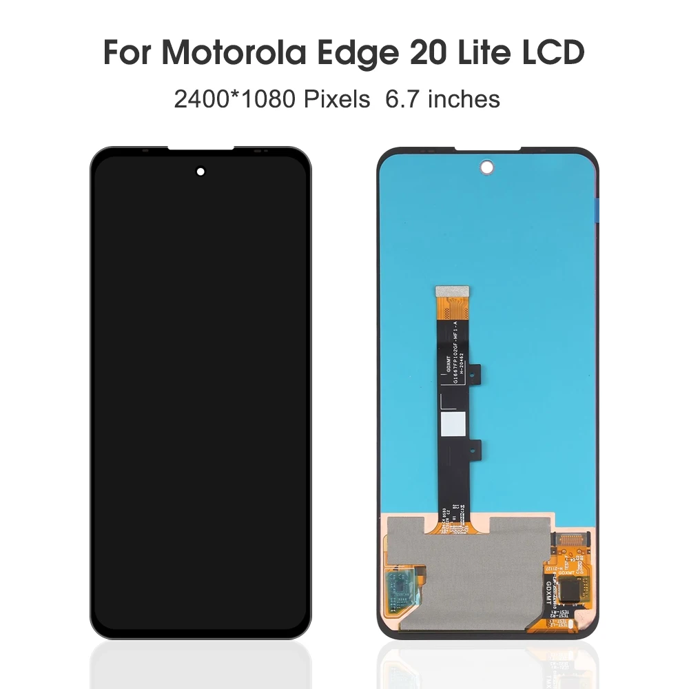 For Motorola Edge 20 Lite 6.7\'\'For Moto Edge 20 Fusion XT2139-1 LCD Display Touch Screen Digitizer Assembly Replacement