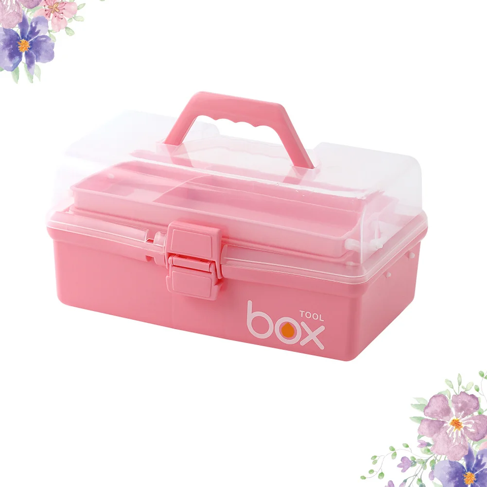 صندوق أدوية محمول متعدد الطبقات للإسعافات الأولية للمنزل والمكتب والسفر في الهواء الطلق وخفيف الوزن لتخزين الطوارئ #2