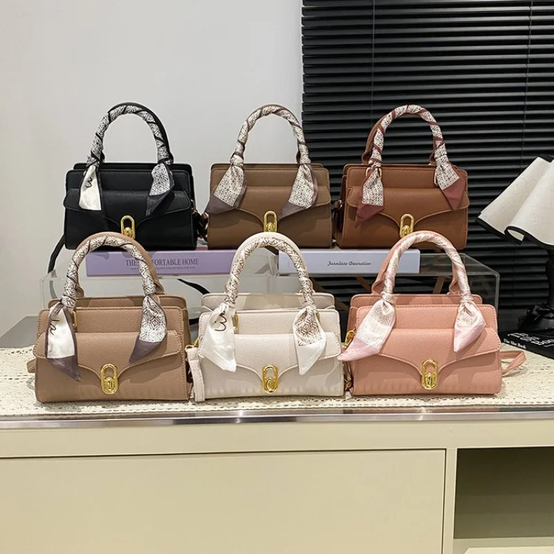 Luxe merk handtas voor dames, lederen schoudertas, crossbody messengertas met voering