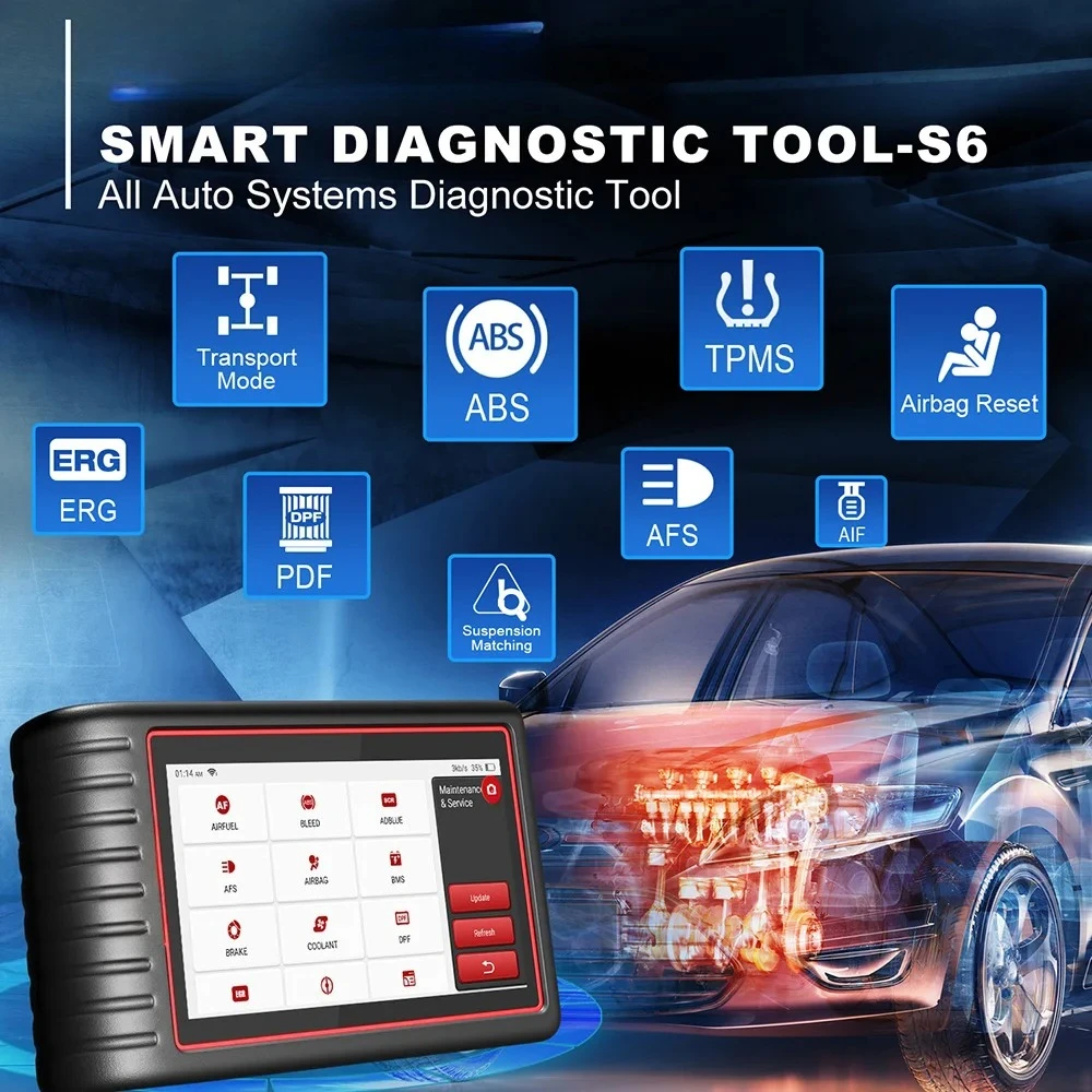 S6 OBD2 Scanner Professional Full System OBD2 Diagnostic Tool Car Scanner  OBD PK ThinkTool thinkdiag old thinktool