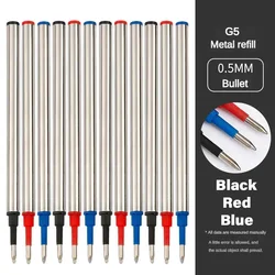 3/20Pcs Ballpoint Pen Refill For Parker Pens L:11cm G5 Metal Refill 3 Color Ink Rods Refill Writing School Stationery Supplies