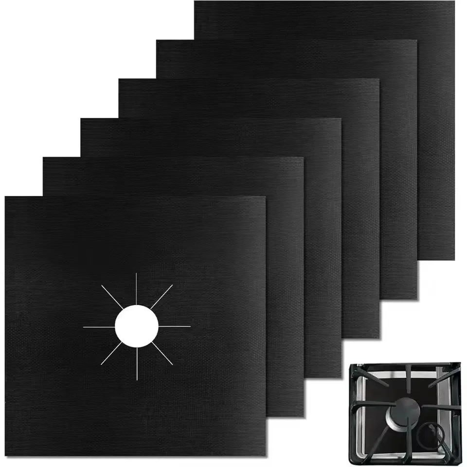 Kitchen Stove Cover Non-stick Lined Gas Stove Protector Heat Resistant Cuttable Easy Clean Oven Lid Protector