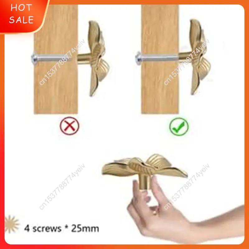 12Pcs Gold Flower Drawer Knobs Petal Kitchen Cabinet Knobs Dresser Knobs Furniture Cupboard Drawer Pulls Handles A62X