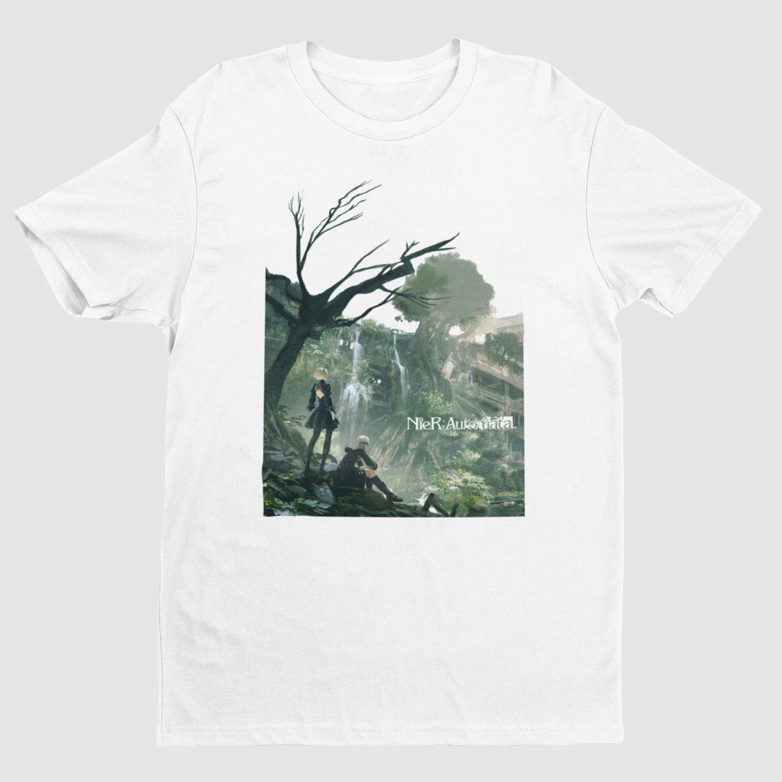 

Nier Automata CD Art Book Графический принт Летние элитные брендовые хлопковые мужские и женские футболки с короткими рукавами Уличная одежда