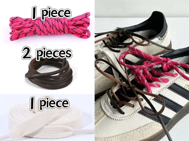 4-teiliges Set Vintage DIY MIU Bunte Schnürsenkel für Low-Top Canvas Sneaker Sport Casual Leder MIU Schnürsenkel Dropshipping – Detail 14
