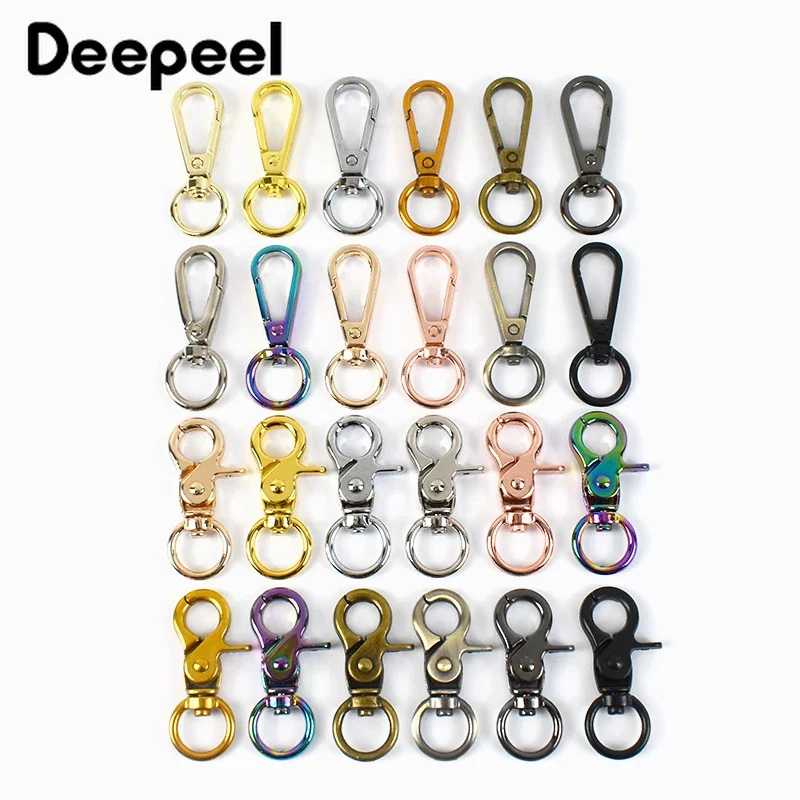 

5/10pcs 13mm Colored Metal Snap Hooks Buckles Bag Strap Dog Collar Keychain Swivel Trigger Clips Lobster Clasps DIY Accessories