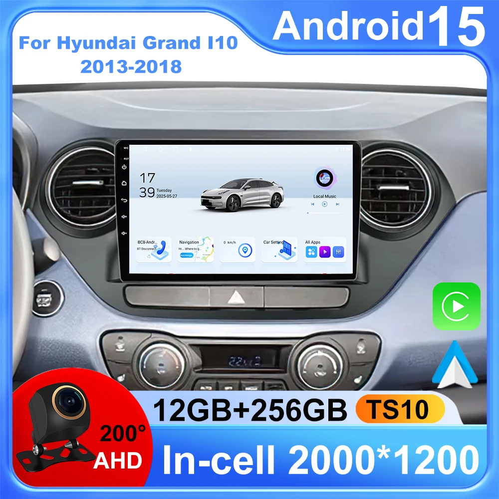 

2din For Hyundai i10 2 2013 2014 2015 2016 2017 2018 GPS Navigation Car Radio Video Player Touch Screen Carplay Android Auto BT