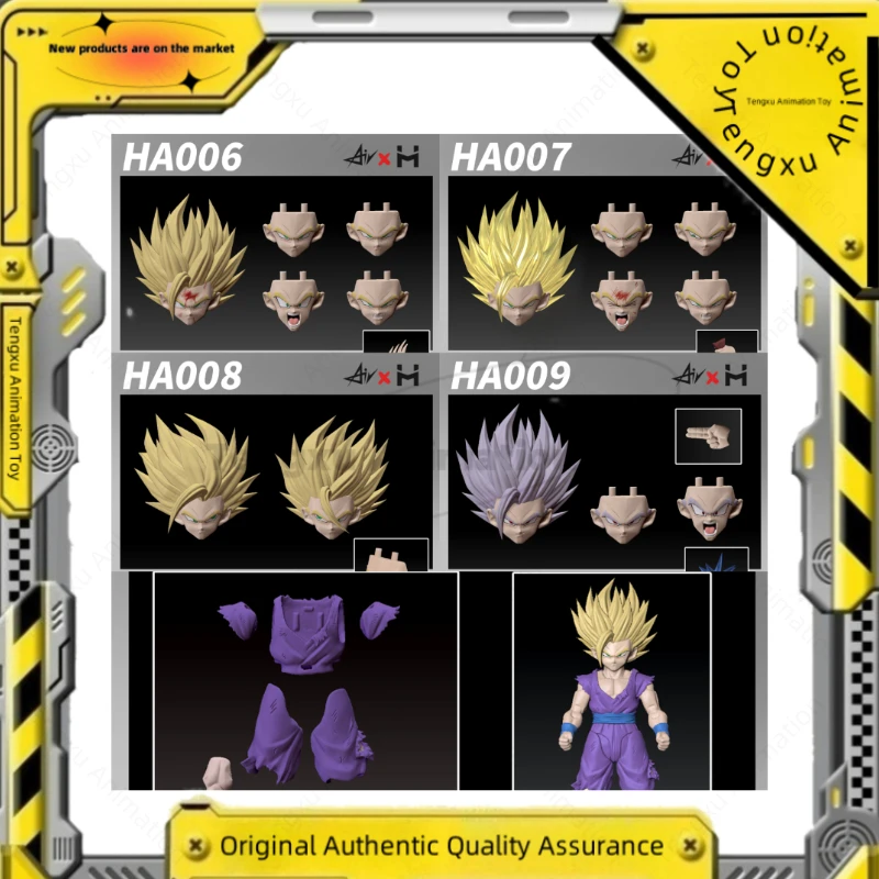

【Spot Goods】Original HA HA006-10 Gohan Super Saiyan 2 Dog Rice 1/12 Head Sculpt Accessory Pack Collector's Gift