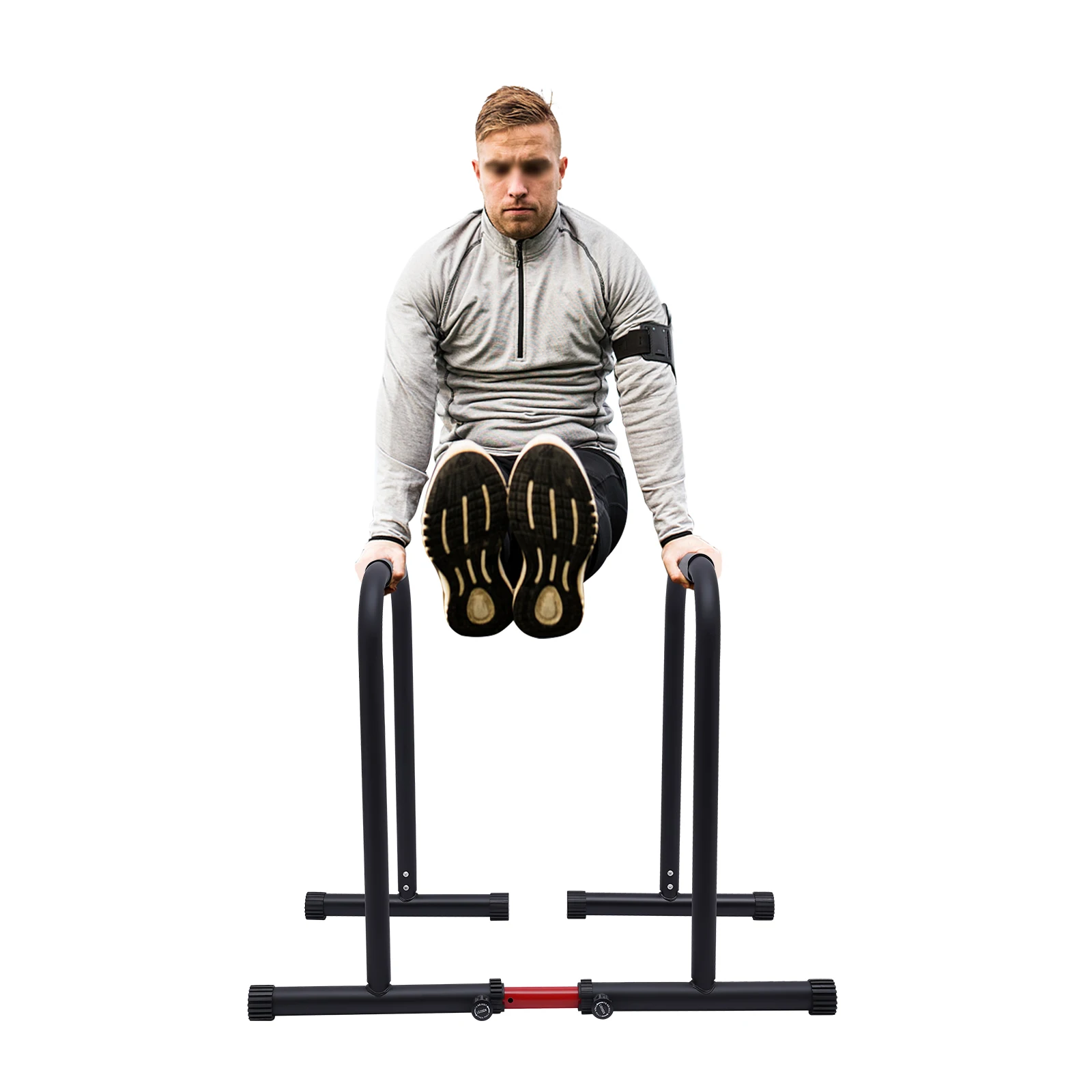 

Heavy Duty Steel Dip Station, Home Dip Stand, Strength Trainer Dip Bar, Dip Holder, Adjustable, 440 lbs