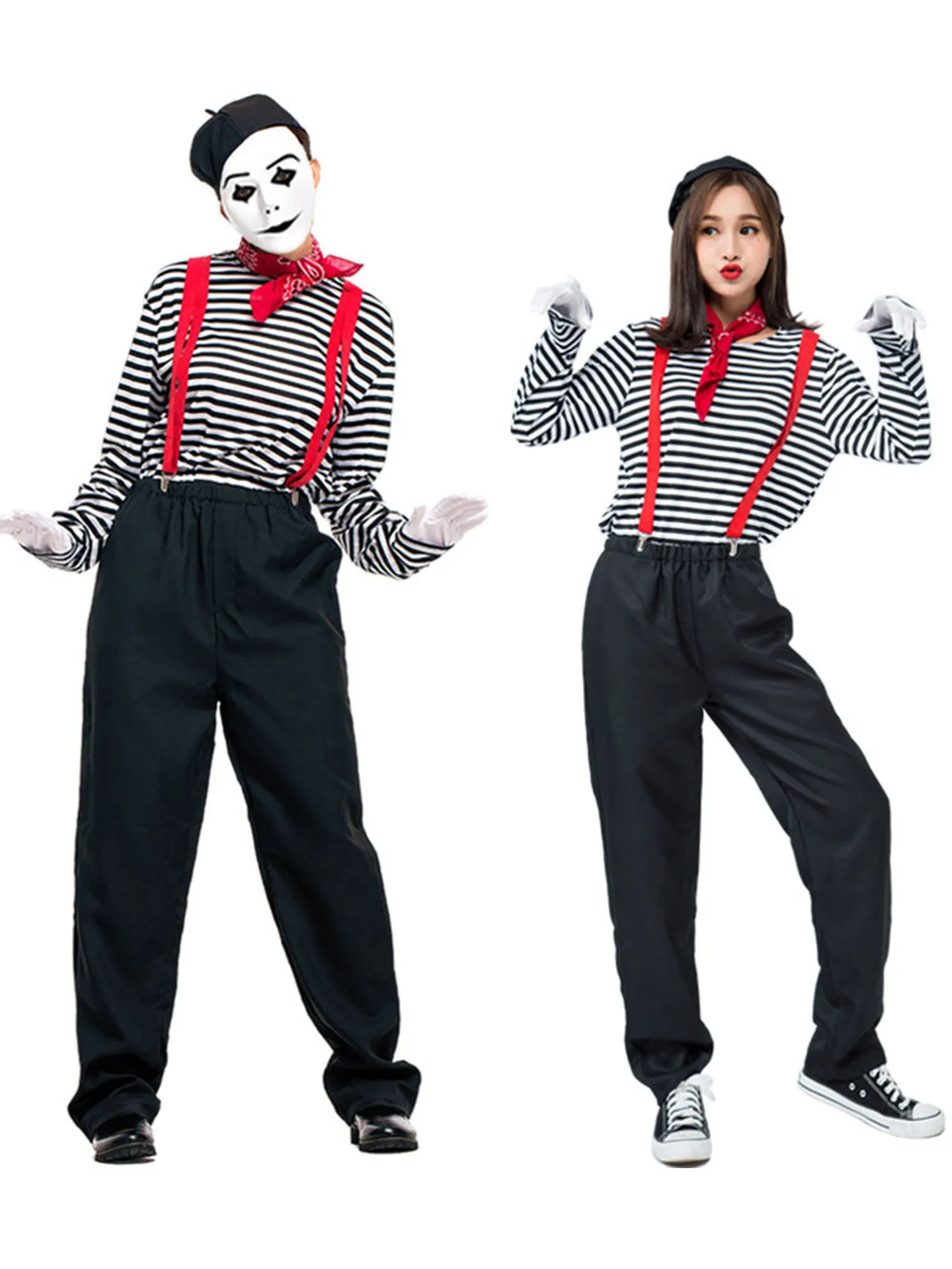 

loween Bla And White Striped Clown Game Costume New Sle Stage Performance Suit Actor Dr up Traditional Chinese Opera