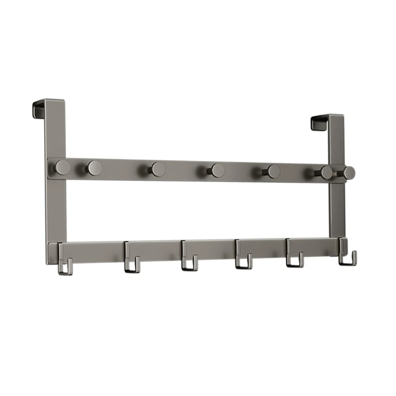 

Space Aluminum Over Door Hooks Hanger for Coat Jackets Bags Robes Clothes Towel
