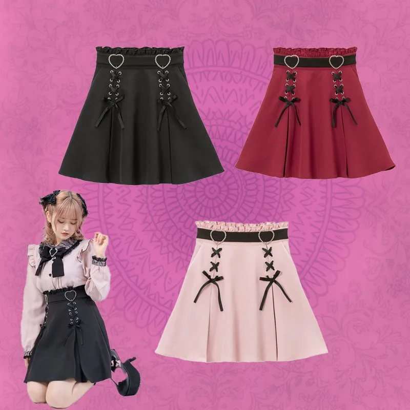 Plus Size Jirai Kei Skirt Cute Mini Dress JK Uniform Outfits High Waist Mini Bandage Skirt Y2k Oversize Gothic Dresses Costume