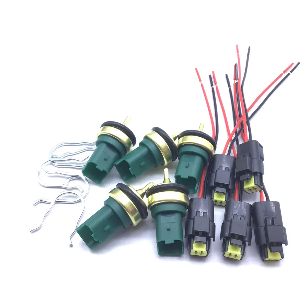 5 x Engine Coolant Temperature Sensor Switch+Connector for Peugeot 206 207 307 308 508 OEM#1338-F3,1338-F8,96566364,96 566 364
