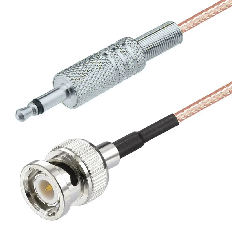 BNC Male female to 3.5mm 1/8” Mono TS Male Plug female Stereo Adapter Coaxial Power Audio Cable