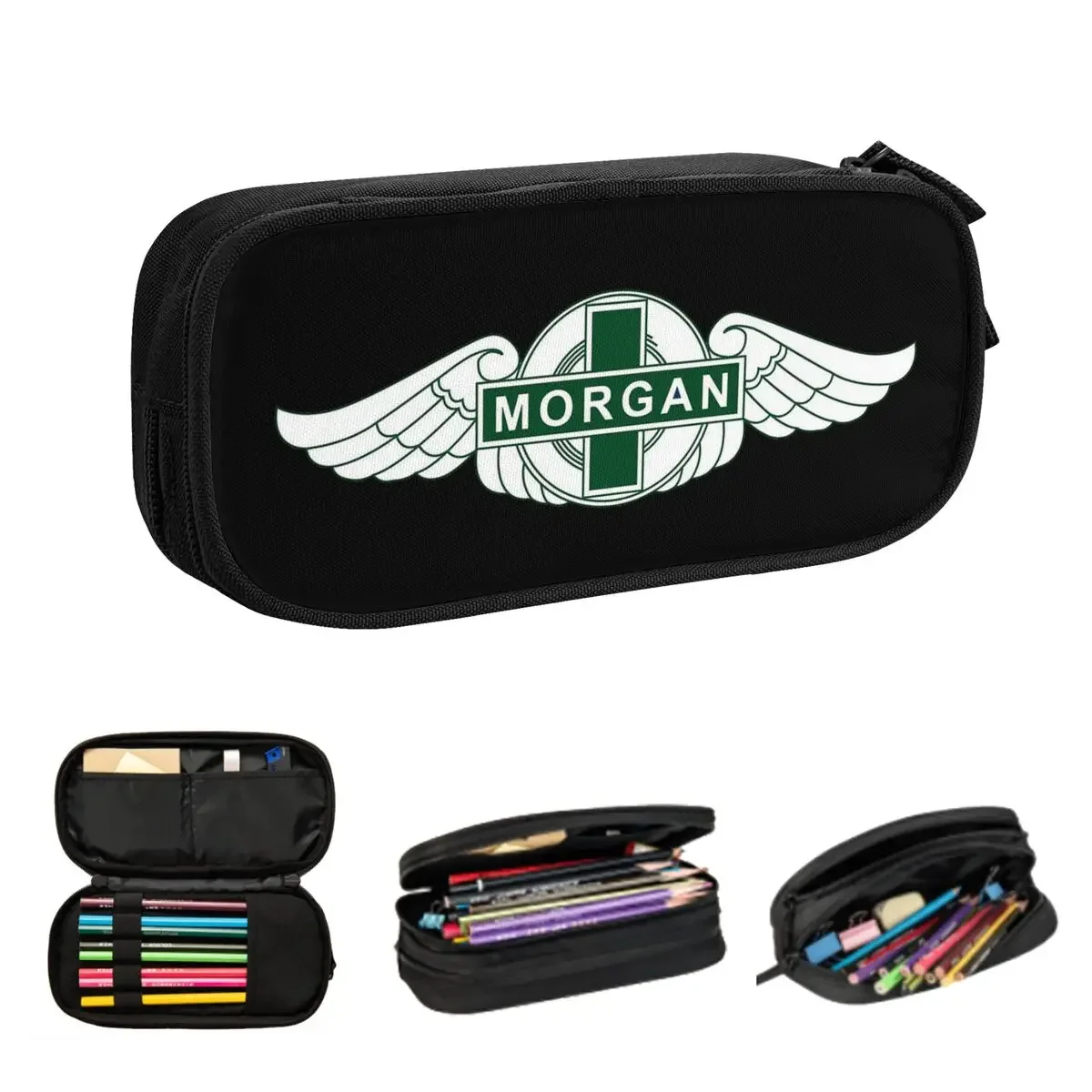 Morgan Motor Car Company Pencil Cases Large Capacity Pen Bags Pen Box Pencil Pouch For Boys Girls Students Stationery School