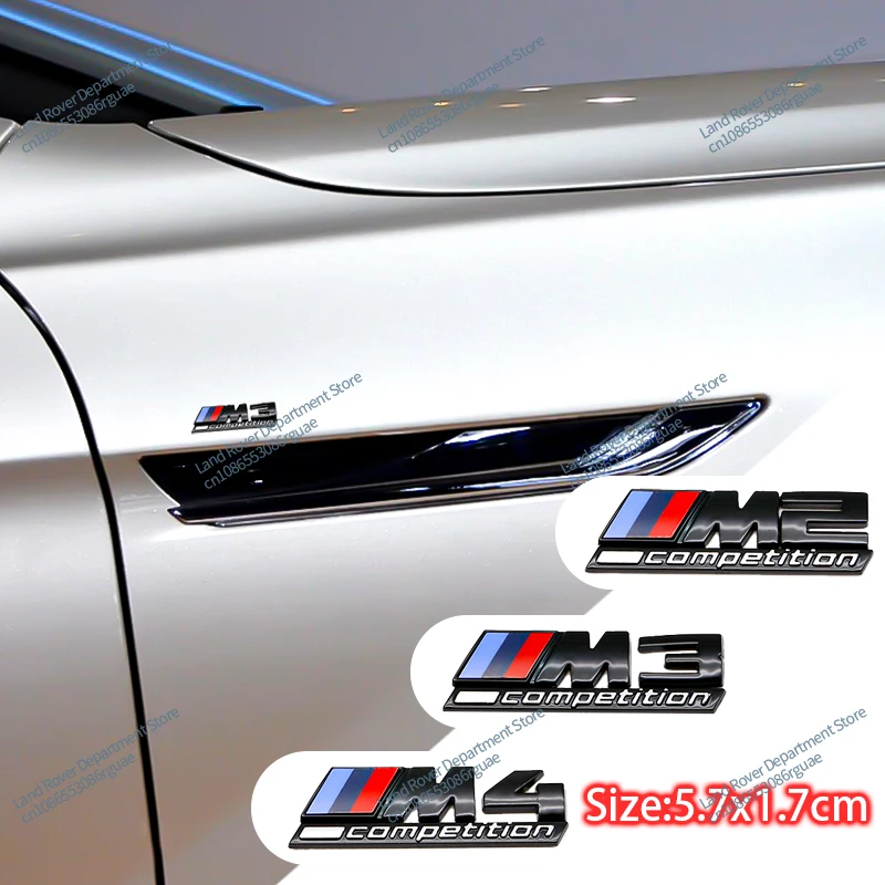 Car Side Mark Sticker Glossy Black M COMPETITION Bar Underlined Emblem For BMW M2 M3 M4 F10 F20 F30 E90 F80 F87 E90 E92 E93 F18