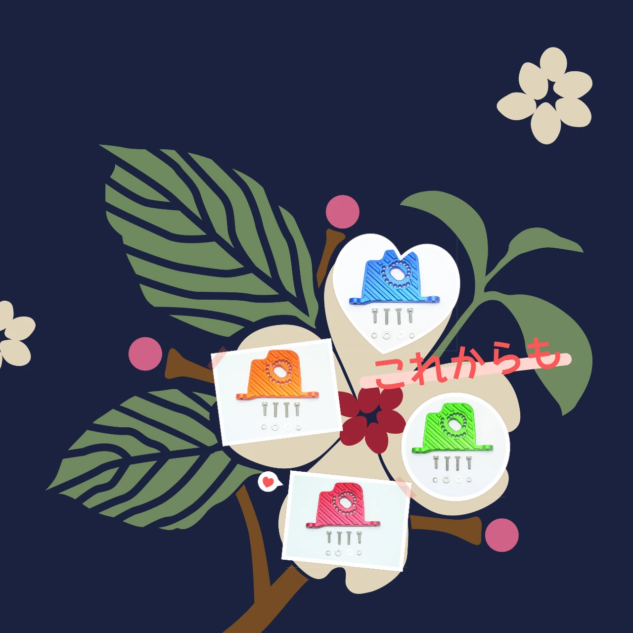 

Алюминиевая монтажная пластина двигателя GPM с ребрами радиатора для LOSI 1/6, Super Baja Rey