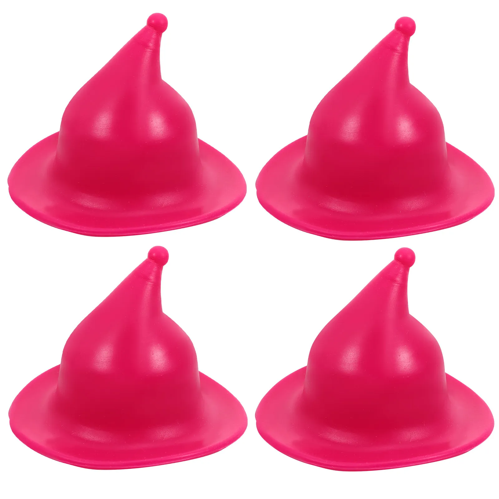 4Pcs Silicone Wine Bottle Stopper Wizard Hat Reusable Bottle Plug Decorative Seal Preserve Wine Flavor Airtight Leak Proof
