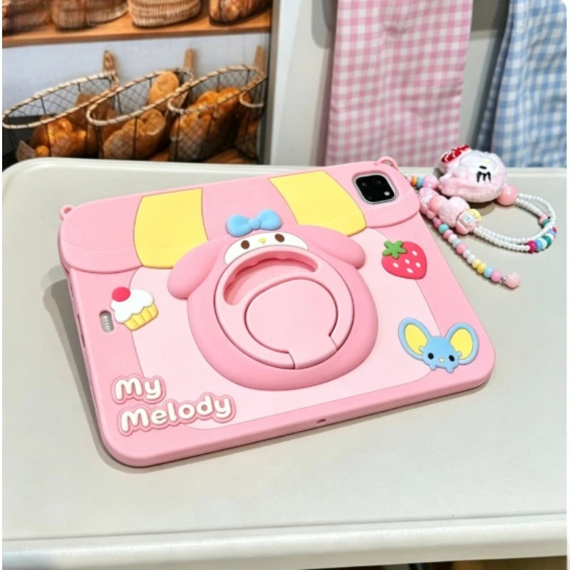 My Melody IPad Case Cartoon Style Silicone 360 Degree Rotatable Kickstand Cute Kickstand Shockproof Girls Kids Decoration Gifts - view 4