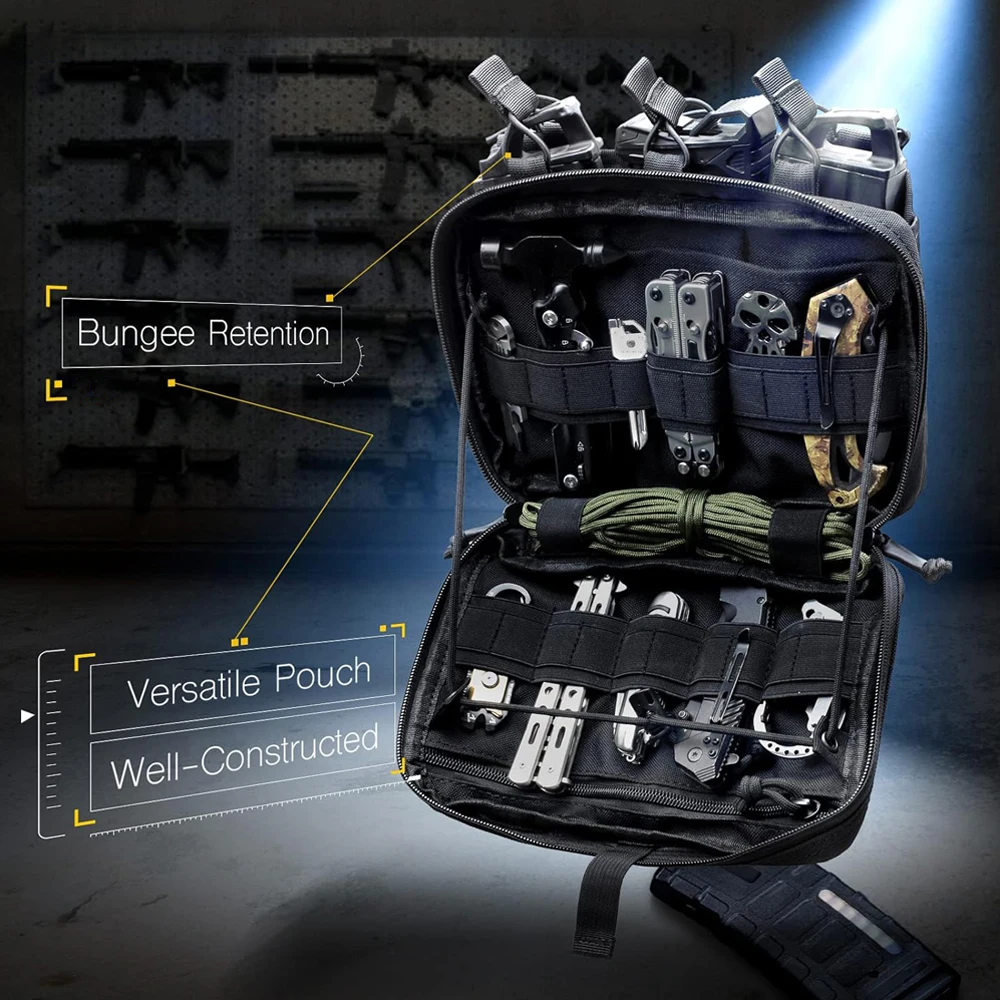 Triple Magazine Pouch Molle Admin Bag EDC Medical Bag Organizer 5.56 .223 Mag Pouch Hunting Rifle Magazine Bag Pistol Mag Holder view 2