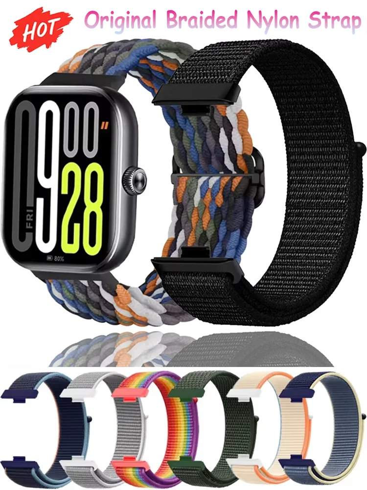 Nylonband für Xiaomi Band 9/8 Pro Original geflochtenes atmungsaktives langlebiges Armband Armband für Redmi Watch 4 5 6 Correa Zubehör