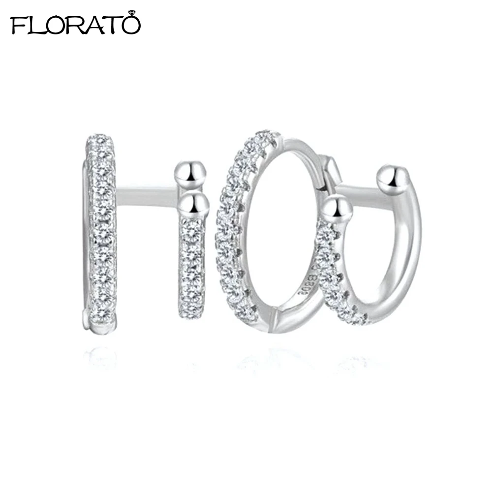 

925 Sterling Silver Needle Korean Style Hoop Earrings Elegant Fashion Jewelry Minimalist Exquisite for Women Birthday Gifts