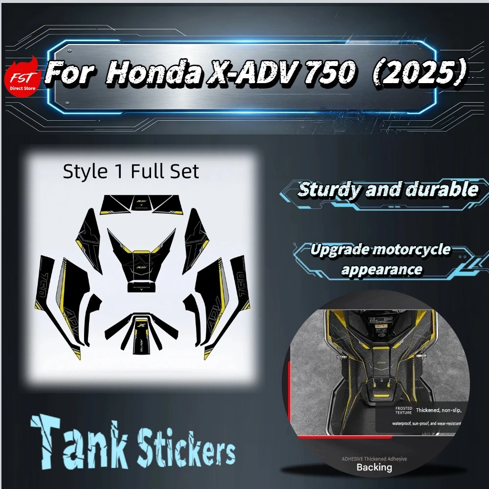 For Honda X‑ADV750 2025 Model PVC Anti‑Slip Fuel Tank Stickers Anti‑Scratch Waterproof Sunproof Protective Decals Mod Accessorie