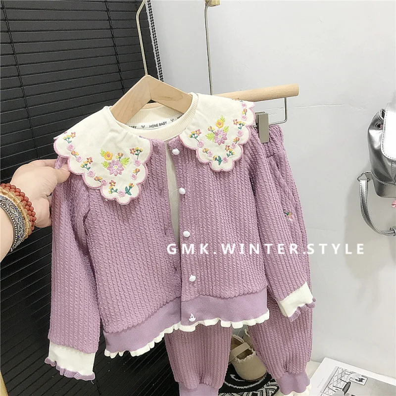 

Girls' Outfit New Children's Sweatshirt Cartoon Spring and Autumn Style Baby Girl Autumn Sportswear Two-Piece Set Children's Clo