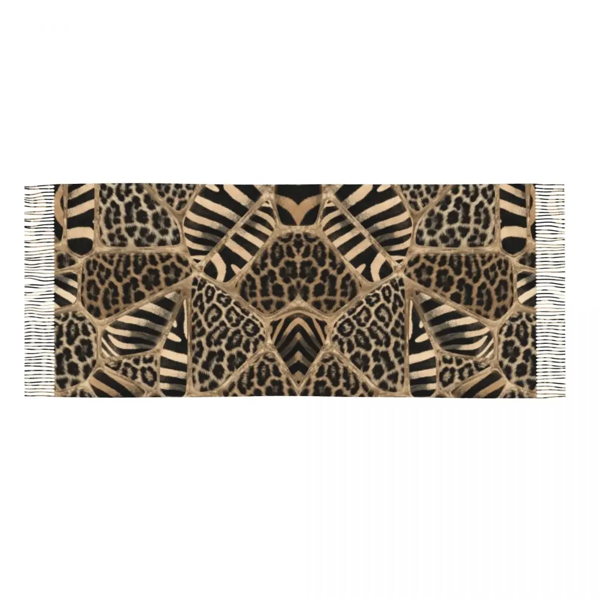 Op Maat Bedrukt Sjaal Met Dierenprint Mannen Vrouwen Winter Warme Sjaals Luipaard En Zebra Pastel Gouden Sjaals Wraps