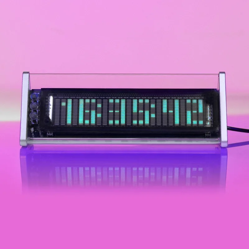 VFD screen, clock + music spectrum meter + Bluetooth 5.0 receiver + 2-channel audio switcher