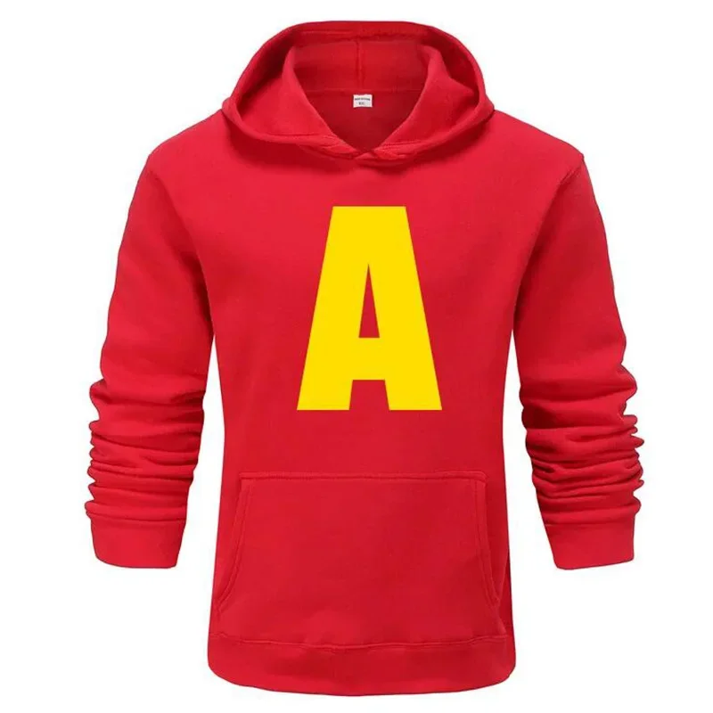 2026 Frühling und Herbst Unisex Freizeit-Sportbekleidung, Herren-Hoodie Alvin Chipmunk Halloween-Kostüm, Damen-Pullover – Detail 2